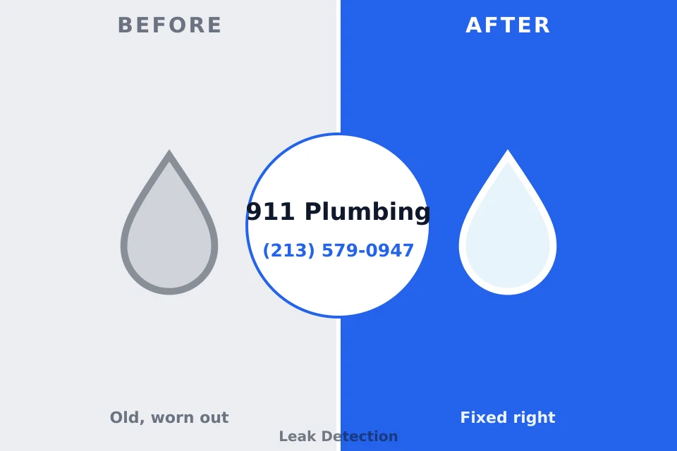 Before and after: plumbing repair Adamstown, PA